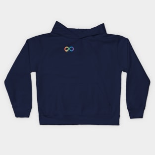 Autistic infinity symbol - rainbow Kids Hoodie